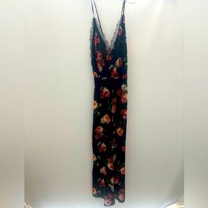 Black with roses maxi dress